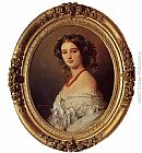Franz Xavier Winterhalter Paintings - Malcy Louise Caroline Frederique Berthier de Wagram, Princess Murat by Franz Xavier Winterhalter